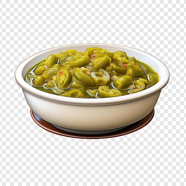 Free PSD green chile stew isolated on transparent background