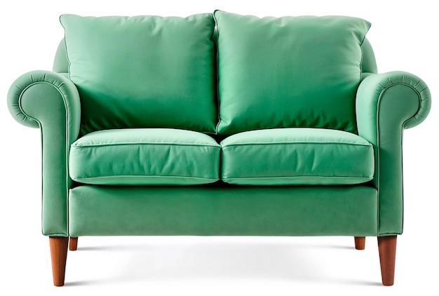 Free PSD green sofa isolated