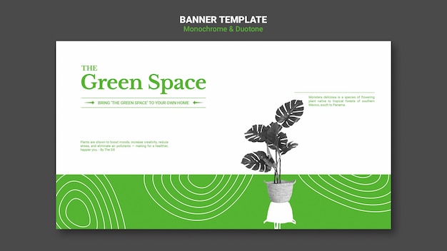 Free PSD green space banner template