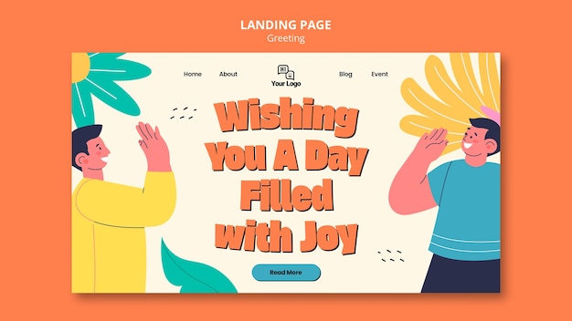 Free PSD greeting template design