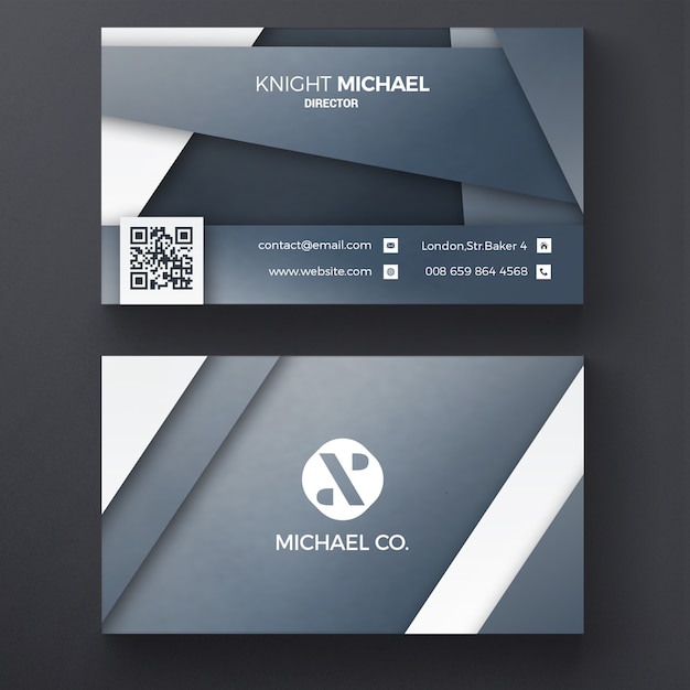 Free PSD grey corporate business card