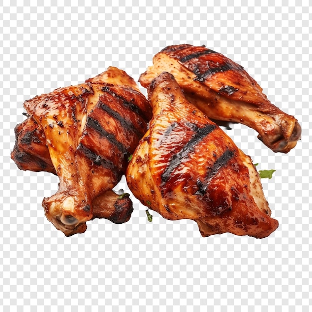 Free PSD grilled chicken isolated on transparent background