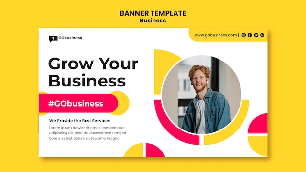 Grow your business banner template