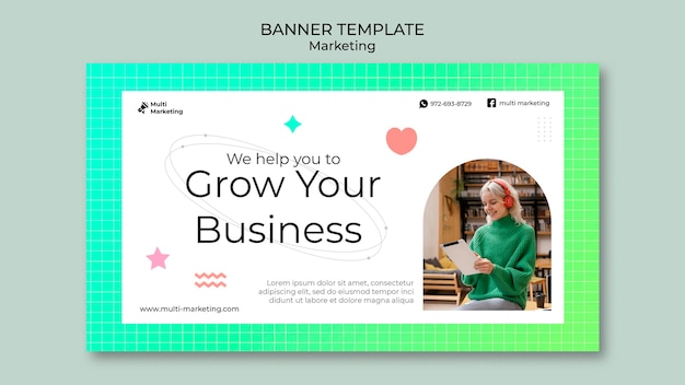 Grow your business banner template