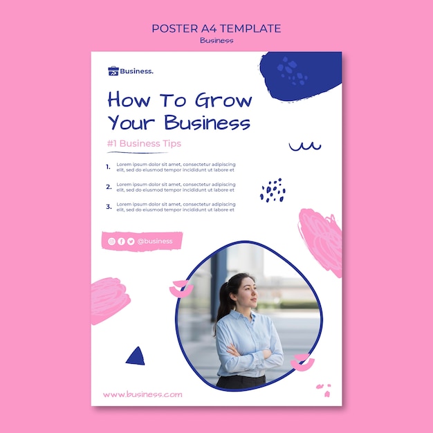 Grow your business poster template