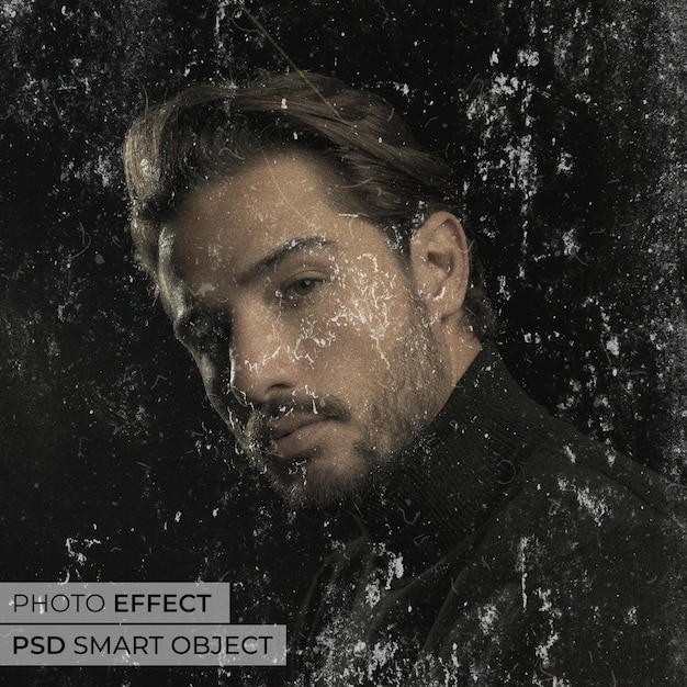 Free PSD grunge photo effect design