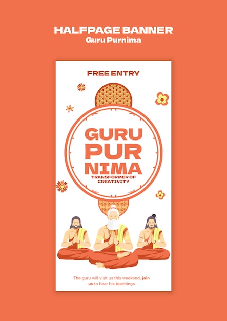 Guru purnima celebration template