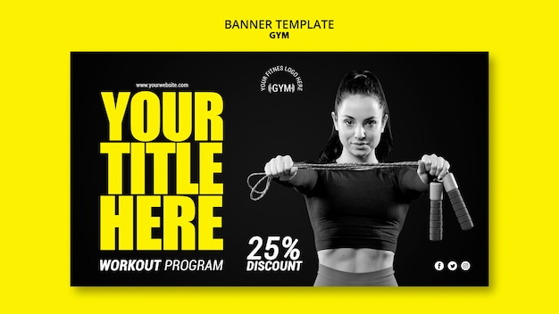 Gym banner template