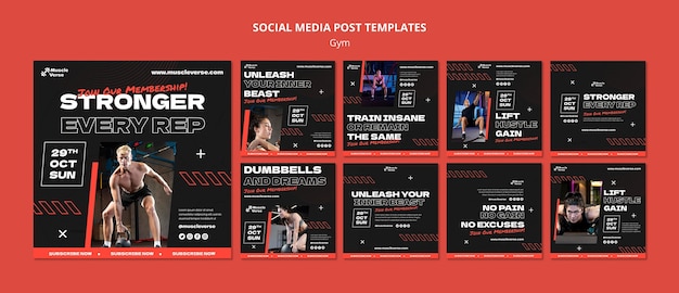 Free PSD gym template design