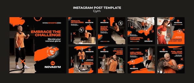 Free PSD gym  template design