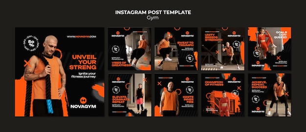 Free PSD gym  template design