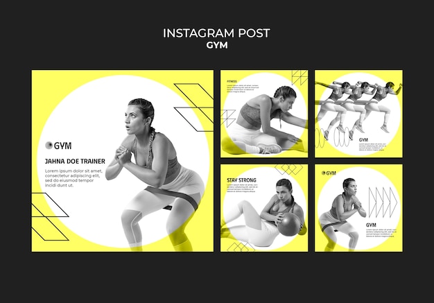 Free PSD gym  template design