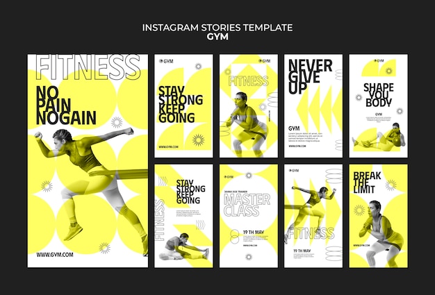 Free PSD gym  template design