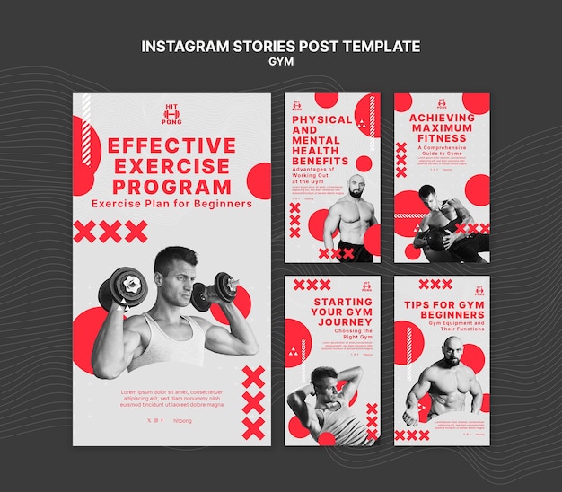 Free PSD gym workout template