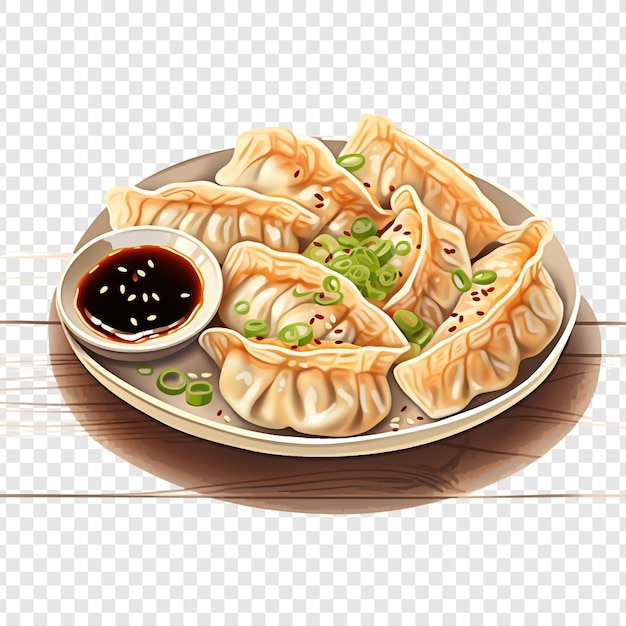 Free PSD gyoza isolated on transparent background