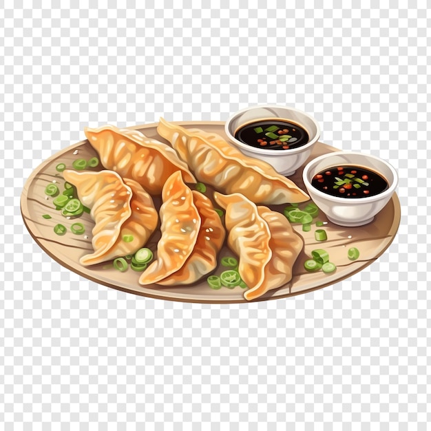 Free PSD gyoza isolated on transparent background