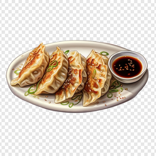 Free PSD gyoza isolated on transparent background