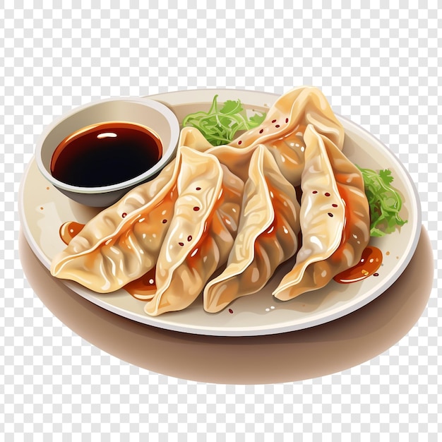 Free PSD gyoza isolated on transparent background