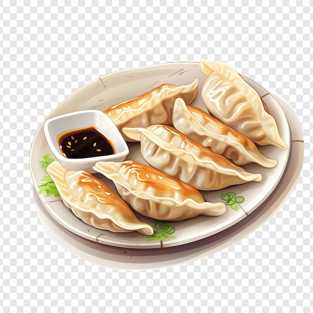 Free PSD gyoza isolated on transparent background