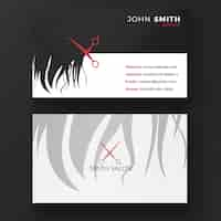 Free PSD hair salon business card