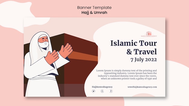 Free PSD hajj banner template design