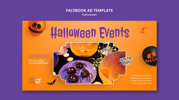 Free PSD halloween celebration facebook template