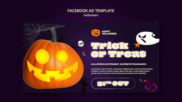 Free PSD halloween celebration facebook template