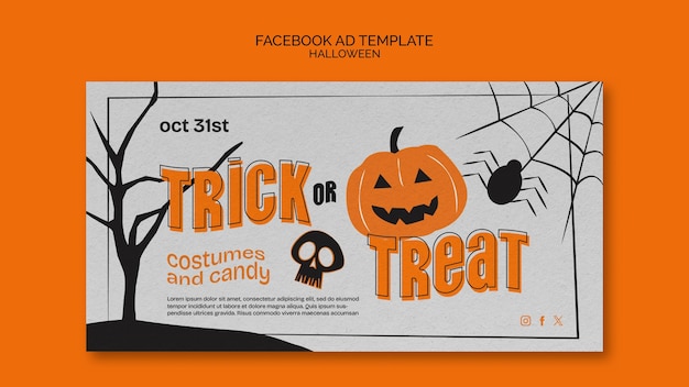 Free PSD halloween celebration facebook template