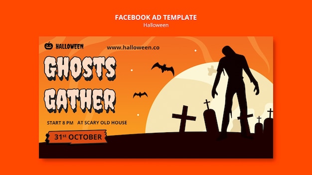 Free PSD halloween celebration facebook template