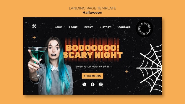 Halloween celebration landing page