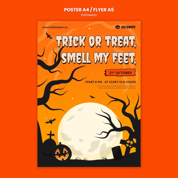 Halloween celebration poster template