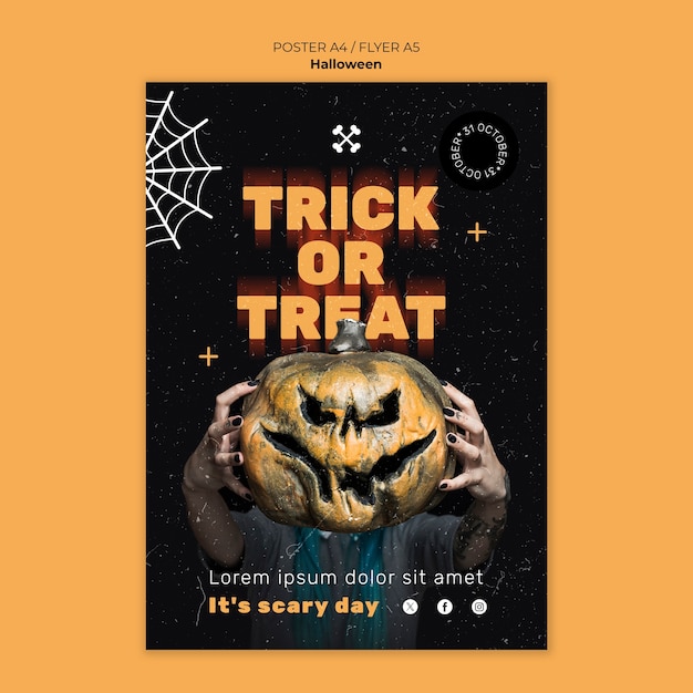 Halloween celebration poster template