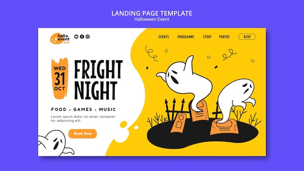 Halloween celebration web template