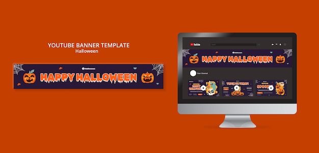 Halloween celebration youtube banner