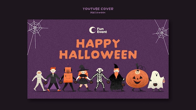 Free PSD halloween celebration youtube cover