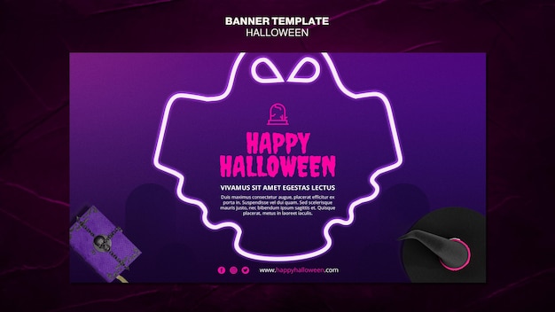 Free PSD halloween event ad template banner