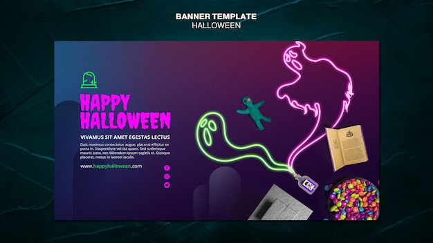 Free PSD halloween event banner template