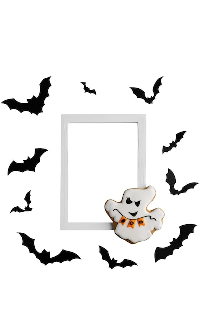 Free PSD halloween frame design isolated