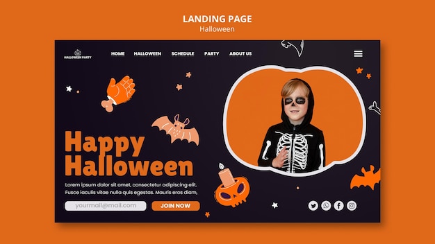 Halloween landing page template