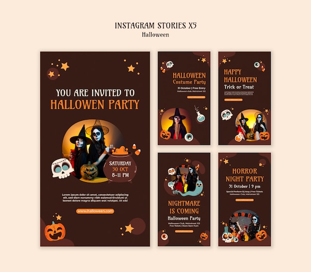 Free PSD halloween season celebration template