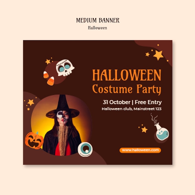 Halloween season celebration template