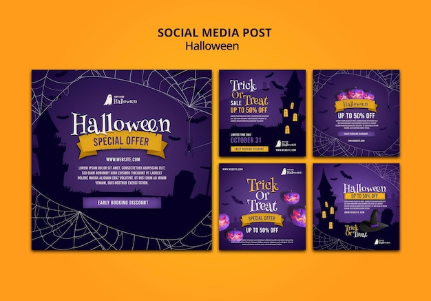 Halloween social media posts