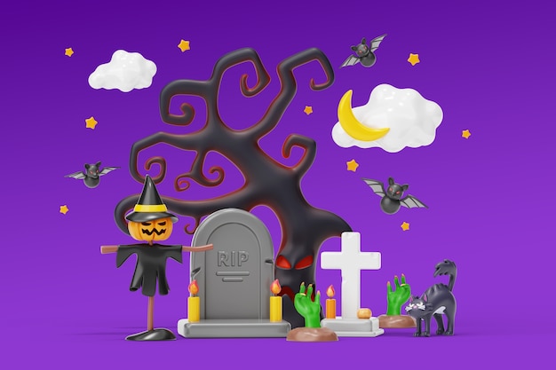 Halloween still life background