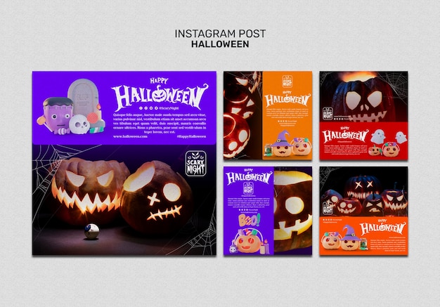 Free PSD halloween template design