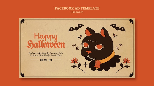 Free PSD halloween template design