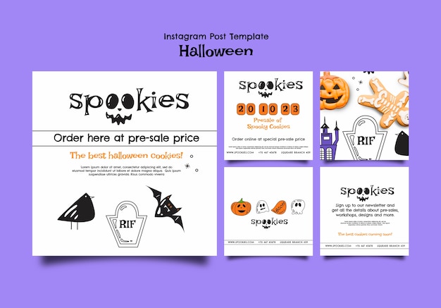 Free PSD halloween template design