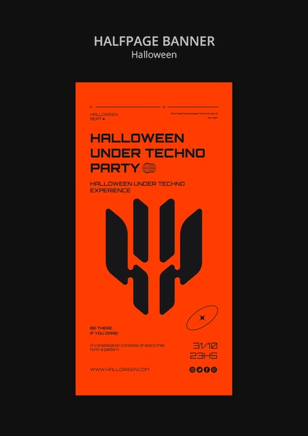 Free PSD halloween template design