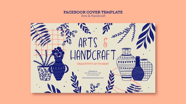 Free PSD hand drawn art and craft template