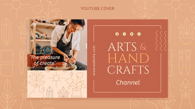 Hand drawn arts and handcraft youtube cover