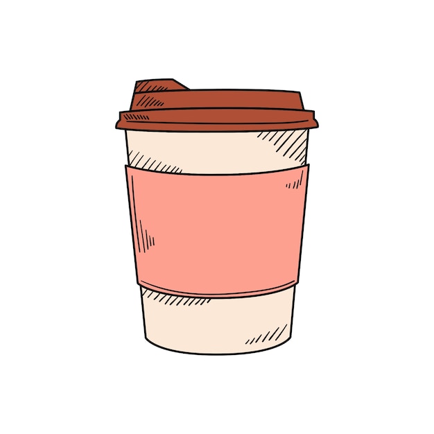 Free PSD hand drawn beverage isolated